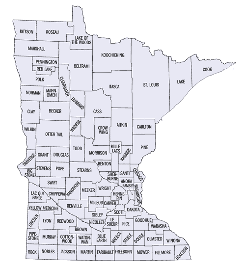 Minnesota Counties Image Map